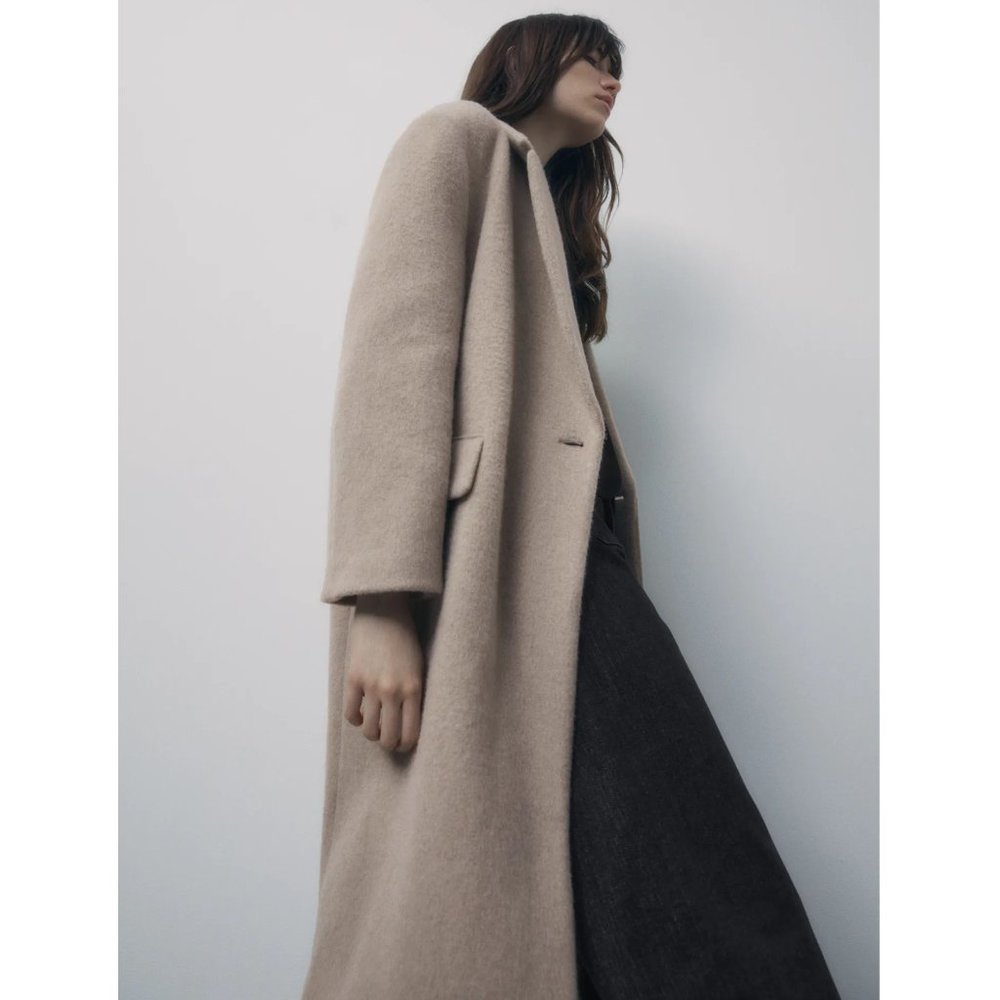 Zara Manteco Wool Blend Coat - Picture 2 of 6